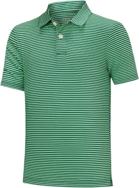 Willit Boys' Golf Polo Shirts Short Sleeve Striped Performance Youth Athletic Shirts Kids Quick Dry Polos