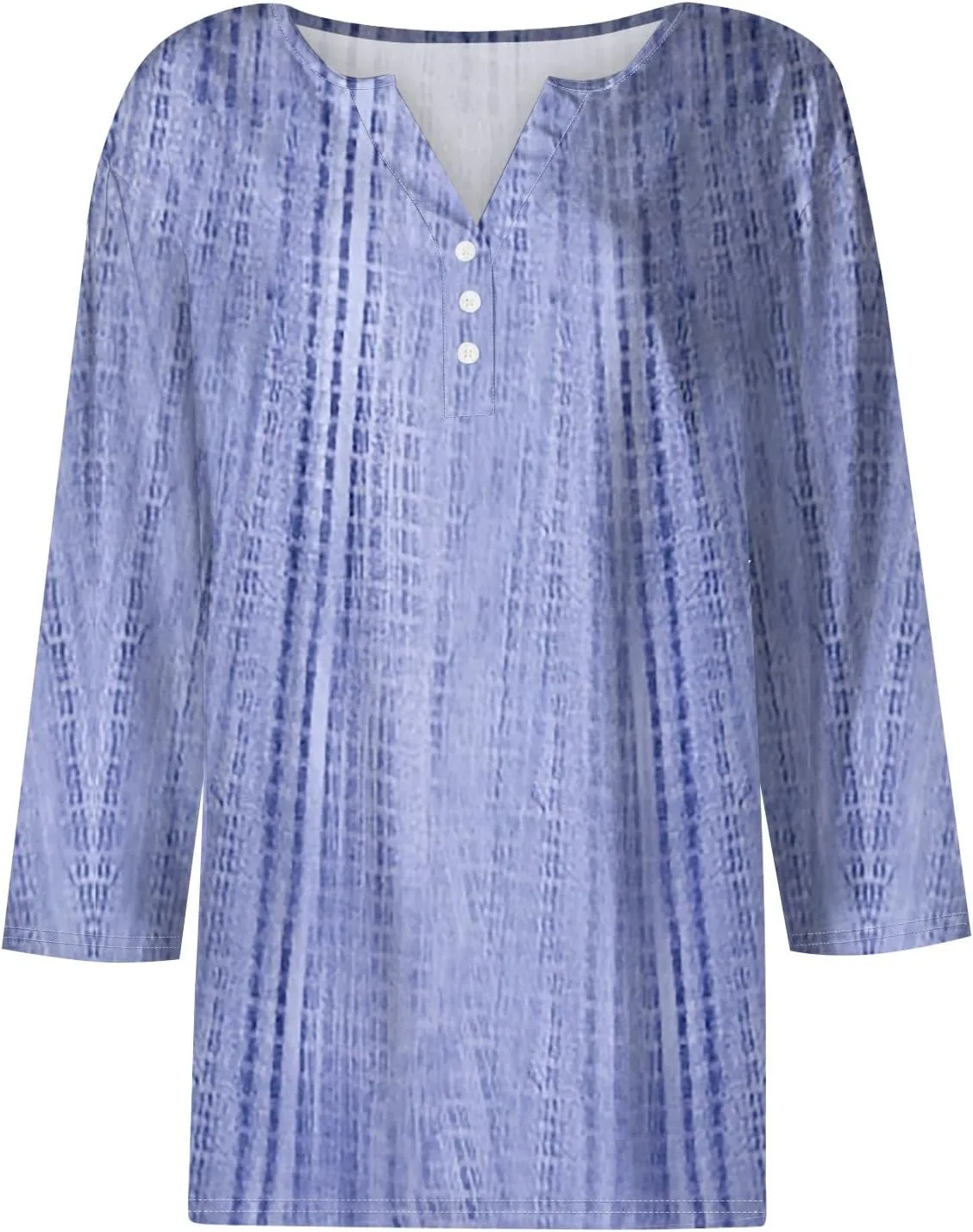 Women's Casual V-Neck 3/4 Sleeve Button Down Floral Print Blouse Top for Spring and Summer Fashion Outfit