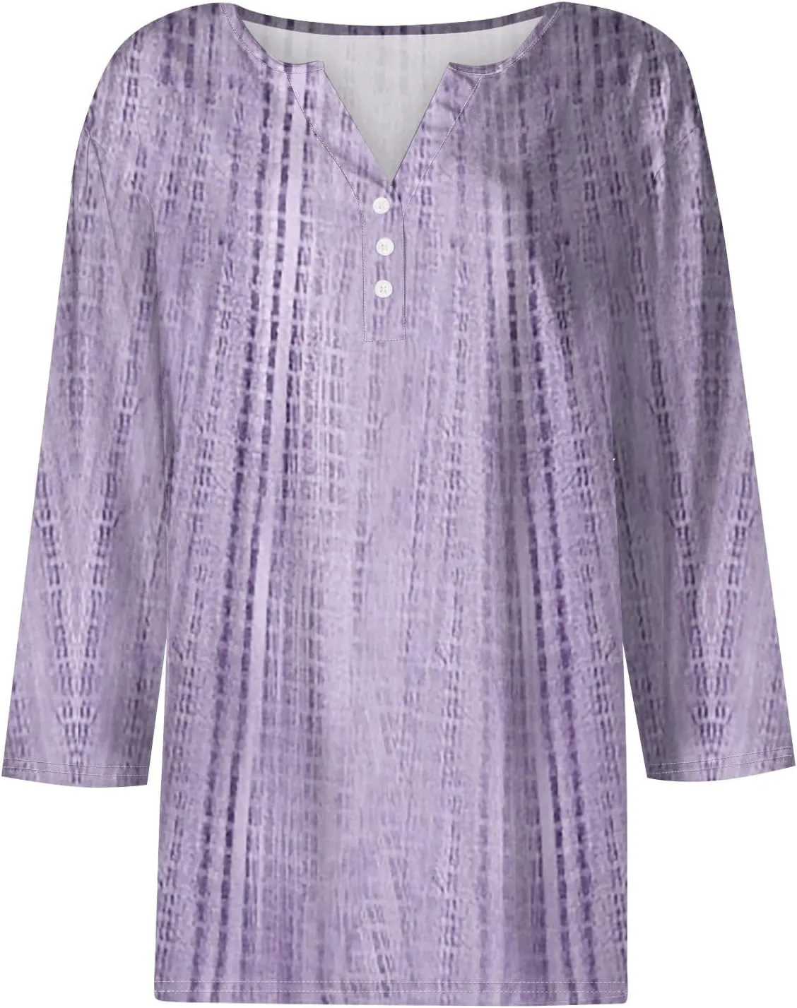 Women's Casual V-Neck 3/4 Sleeve Button Down Floral Print Blouse Top for Spring and Summer Fashion Outfit