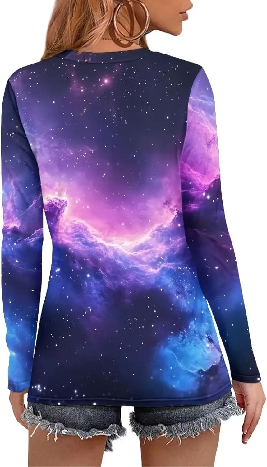 Women's Long Sleeve T-Shirt Workout Quick Dry Loose Tops Plus Size Outdoor Casual Sweatshirt
