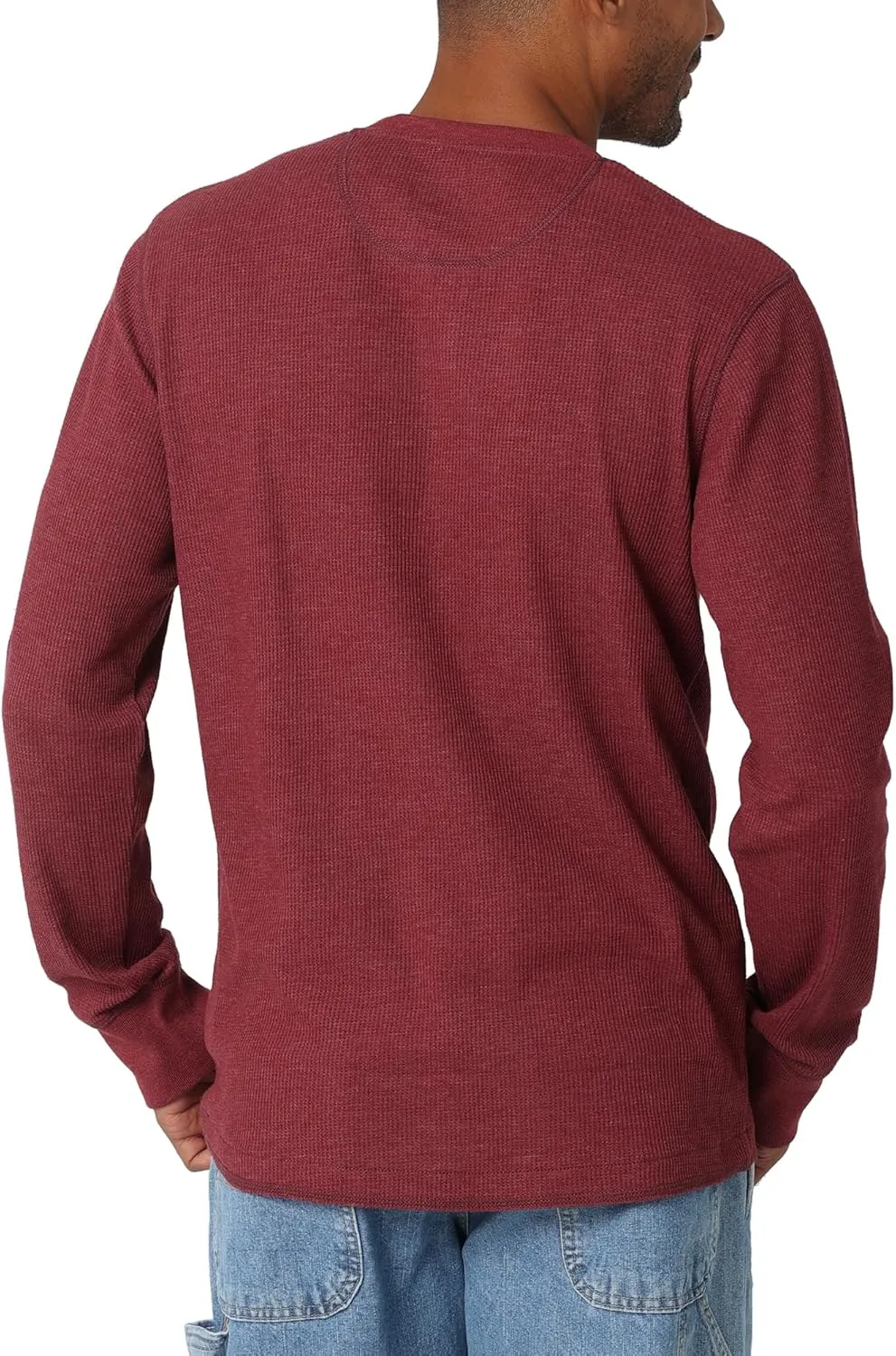 Wrangler Authentics Men's Long Sleeve Waffle Henley