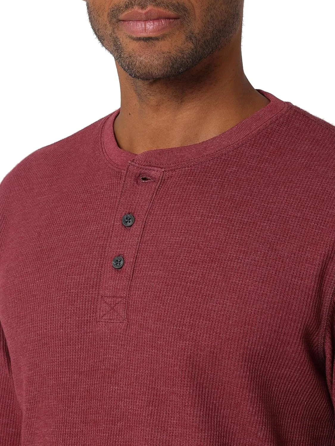 Wrangler Authentics Men's Long Sleeve Waffle Henley