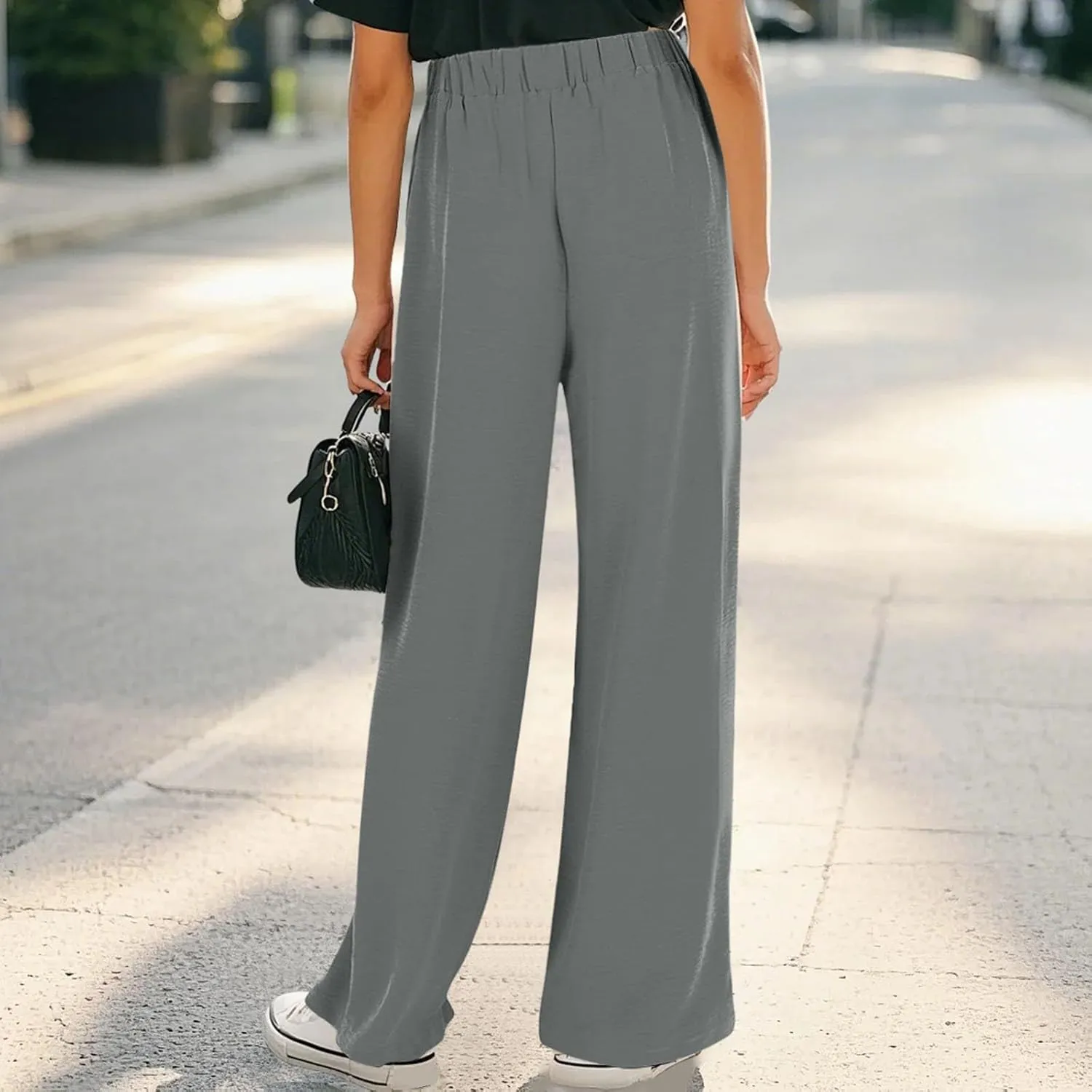 Youth Girls Palazzo Cotton Linen Long Pants Baggy Wide Leg High Waist Drawstring Long Trousers 2025 Summer Bottoms